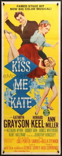 3p151 KISS ME KATE 2D insert 1953 Howard Keel spanking Kathryn Grayson, sexy Ann Miller!