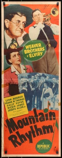 3p183 MOUNTAIN RHYTHM insert 1942 Frank McDonald directed, The Weaver Brothers & Elviry!