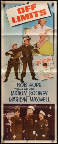 3p194 OFF LIMITS insert 1953 soldiers Bob Hope & Mickey Rooney, sexy Marilyn Maxwell!