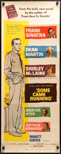 3p236 SOME CAME RUNNING insert 1958 art of Frank Sinatra w/Dean Martin, Shirley MacLaine