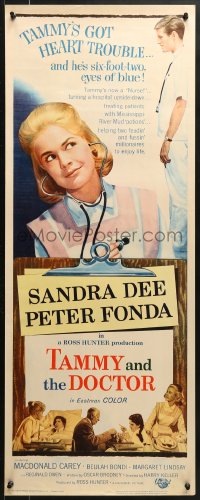 3p251 TAMMY & THE DOCTOR insert 1963 nurse Sandra Dee turns a hospital upside down & loves Peter Fonda!