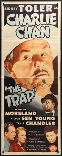 3p271 TRAP insert 1946 Sidney Toler as Charlie Chan, Mantan Moreland, Victor Sen Young, ultra-rare!