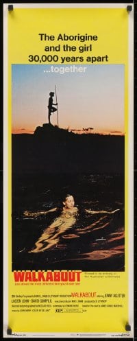 3p289 WALKABOUT insert 1971 sexy naked swimming Jenny Agutter, Nicolas Roeg Australian classic!