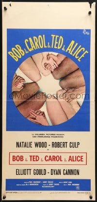 3p320 BOB & CAROL & TED & ALICE Italian locandina 1970 Natalie Wood, Gould, Cannon, Culp, different!