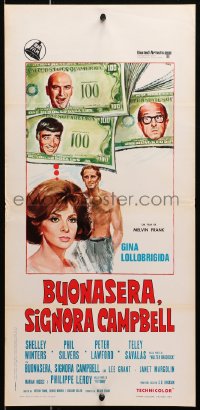 3p325 BUONA SERA MRS CAMPBELL Italian locandina 1969 Gina Lollobrigida, Peter Lawford, Phil Silvers, Savalas