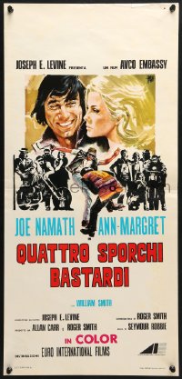 3p327 C.C. & COMPANY Italian locandina 1971 Symeoni art of Joe Namath, Ann-Margret & motorcycle gang!