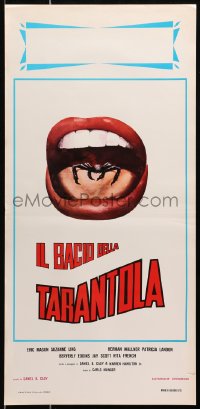 3p401 KISS OF THE TARANTULA Italian locandina 1976 different Originario art of spider in mouth!