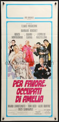 3p439 PER FAVORE OCCUPATI DI AMELIA Italian locandina 1982 art of sexy Barbara Bouchet & top cast!