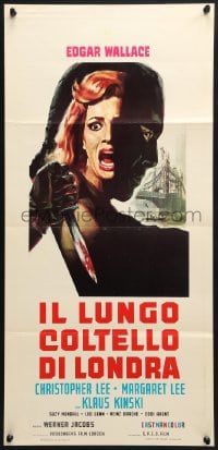 3p444 PSYCHO-CIRCUS Italian locandina 1968 most horrifying syndicate of evil, sexy girl terrorized!