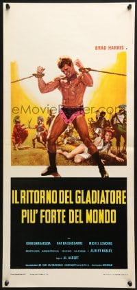 3p451 RETURN OF THE GLADIATOR Italian locandina 1971 Albertini, Il ritorno del gladiatore piu forte