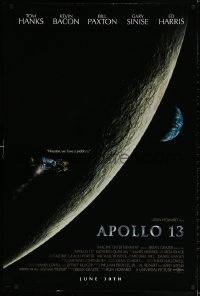 3r616 APOLLO 13 advance 1sh 1995 Ron Howard directed, Tom Hanks, image of module in moon's orbit!