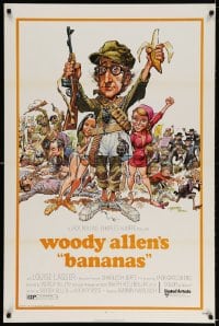 3r630 BANANAS 1sh 1971 great artwork of Woody Allen by E.C. Comics artist Jack Davis!