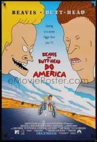 3r636 BEAVIS & BUTT-HEAD DO AMERICA int'l advance 1sh 1996 Mike Judge MTV delinquent cartoon!