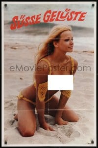 3r167 BUSTIN' LOOSE 23x35 commercial poster 1978 sexy woman on the beach, sweet cravings!