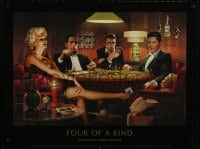 3r174 CHRIS CONSANI 24x32 commercial poster 2005 Monroe, Elvis, Bogart, Dean, poker, Four of a Kind!