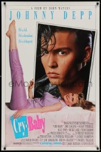 3r669 CRY-BABY advance DS 1sh 1990 directed by John Waters, Johnny Depp is a doll, Amy Locane