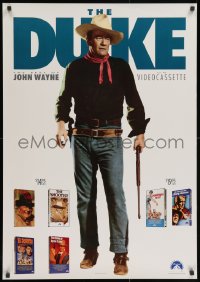 3r136 DUKE THE BEST OF JOHN WAYNE 26x37 video poster 1990 great full-length image!