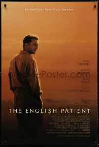 3r695 ENGLISH PATIENT DS 1sh 1997 Ralph Fiennes, in memory, love lives forever, Best Picture Winner!