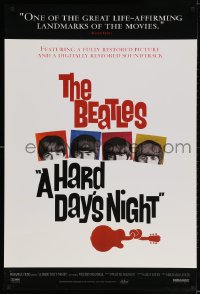 3r743 HARD DAY'S NIGHT 1sh R1999 The Beatles in their first film, rock & roll classic!