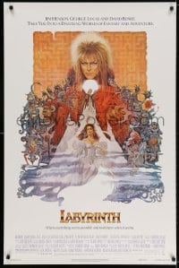 3r799 LABYRINTH 1sh 1986 Jim Henson, art of David Bowie & Jennifer Connelly by Ted CoConis!