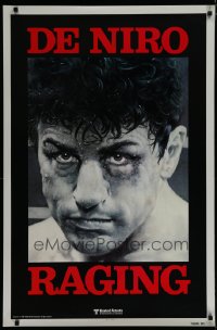 3r871 RAGING BULL teaser 1sh 1980 Martin Scorsese, classic close up boxing image of Robert De Niro!
