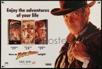 3r147 RAIDERS OF THE LOST ARK/INDIANA JONES & THE TEMPLE OF DOOM/INDIANA JONES & THE LAST CRUSAD 27x40 video poster 1989 Ford!