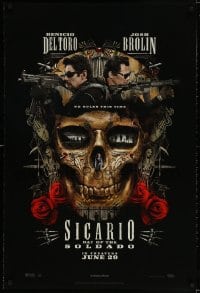 3r904 SICARIO: DAY OF THE SOLDADO teaser DS 1sh 2018 Benicio Del Toro, Josh Brolin, Santa Muerte!