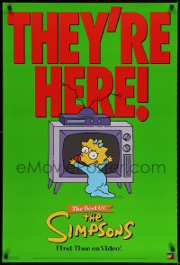 3r152 SIMPSONS 27x40 video poster 1997 Matt Groening, image of Maggie in Poltergeist parody!