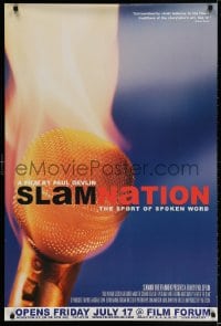 3r910 SLAMNATION advance 1sh 1998 Paul Devlin, poetry competition, cool flaming microphone!