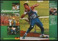 3r467 1988 SUMMER OLYMPICS 23x32 East German special poster 1988 man throwing shot put!