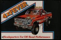 3r472 4X FEVER 24x37 special poster 1985 artwork of huge Chevrolet Silverado by John Alcorn!