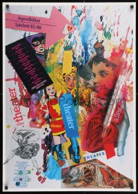 3r332 ALLES THEATER 23x33 German stage poster 1985 wild different collage art by Holger Matthies!