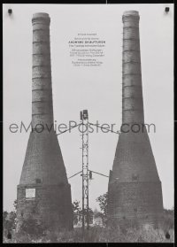 3r238 ANONYME SKULPTUREN 23x32 German museum/art exhibition 1970s image of two smokestacks!