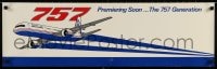 3r092 BOEING 11x34 advertising poster 1980s art of the 757 in flight - premiering soon!