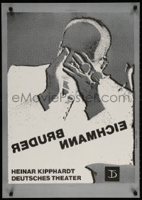 3r346 BRUDER EICHMANN 23x32 East German stage poster 1984 art of a grieving man by Grischa!