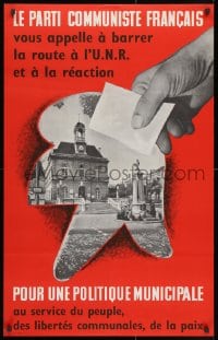3r510 FRENCH COMMUNIST PARTY 25x39 French special poster 1965 Parti Communiste Francais!