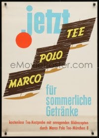 3r110 MARCO POLO TEE 23x33 German advertising poster 1950s Japanese tea, art by Ludwig Hohlwein!