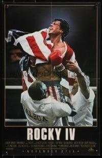 3r122 ROCKY IV mini poster 1985 different close up of heavyweight boxing champ Sylvester Stallone!