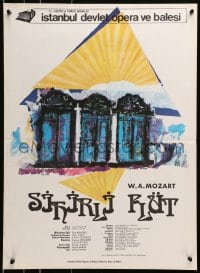 3r435 SIHIRLI FLUT 19x26 Turkish stage poster 1980s Wolfgang Amadeus Mozart's The Magic Flute!