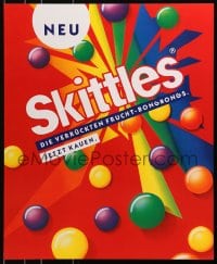 3r119 SKITTLES 21x25 German advertising poster 1980s great colorful image of the candies!