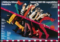 3r439 SPIELZEIT 1987/88 JUGENDBUHNEN 23x33 German stage poster 1987 Rambow Lienemeyer van de Sand!