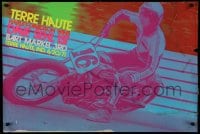 3r585 TERRE HAUTE 24x36 special poster 1971 Harley-Davidson wins, image of Dave Sehl on motorcycle!