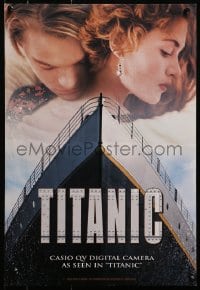 3r123 TITANIC mini poster 1997 Leonardo DiCaprio & Winslet, Cameron, Casio QV Camera tie-in!