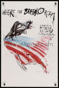 3r595 WHERE THE BUFFALO ROAM 20x30 special poster 1980 Ralph Steadman art of Hunter S. Thompson!