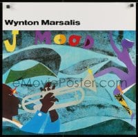 3r088 WYNTON MARSALIS 23x23 music poster 1986 colorful, different jazz art, J Mood!