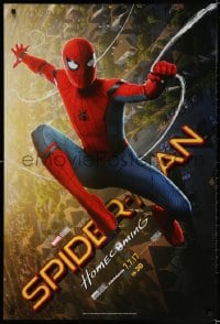 3r923 SPIDER-MAN: HOMECOMING teaser DS 1sh 2017 Tom Holland swinging over New York City!