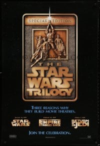 3r935 STAR WARS TRILOGY 1sh 1997 George Lucas, Empire Strikes Back, Return of the Jedi!