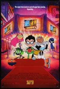 3r947 TEEN TITANS GO! TO THE MOVIES advance DS 1sh 2018 hero movie to end all super hero movies!