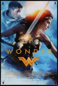 3r993 WONDER WOMAN advance DS 1sh 2017 sexiest Gal Gadot in title role/Diana Prince, Chris Pine