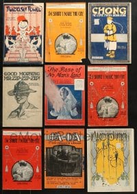 3s091 LOT OF 9 SHEET MUSIC 1910s a variety of different songs from the World War I era!